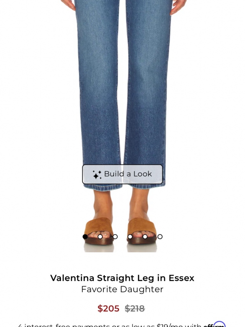 NWT Favorite Daughter Valentina Jeans in Essex wash, size 24